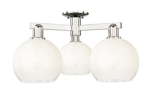 Arcadia Three Light Semi-Flush Mount in Polished Nickel (405|716-3F-PN-G483-8OP)