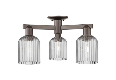 Arcadia Three Light Semi-Flush Mount in Oil Rubbed Bronze (405|716-3F-OB-G559-5SM)