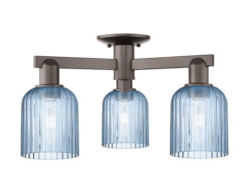 Arcadia Three Light Semi-Flush Mount in Oil Rubbed Bronze (405|716-3F-OB-G559-5BL)