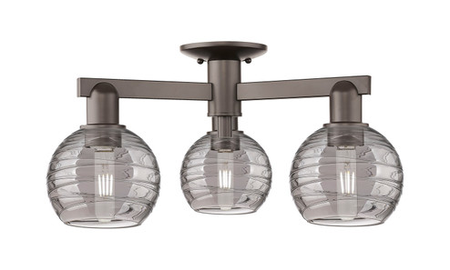Arcadia Three Light Semi-Flush Mount in Oil Rubbed Bronze (405|716-3F-OB-G1213-6SM)