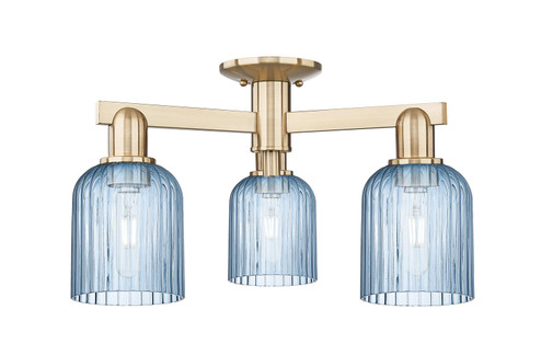 Arcadia Three Light Semi-Flush Mount in Champagne Bronze (405|716-3F-CB-G559-5BL)