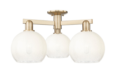 Arcadia Three Light Semi-Flush Mount in Champagne Bronze (405|716-3F-CB-G483-8OP)