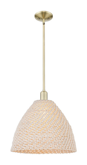 Arcadia One Light Mini Pendant in Antique Brass (405|716-1S-AB-NBD-16-NAT)