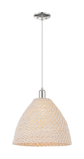 Arcadia One Light Pendant in Polished Nickel (405|716-1P-PN-NBD-16-NAT)