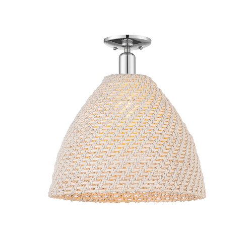 Arcadia One Light Semi-Flush Mount in Polished Chrome (405|716-1C-PC-NBD-16-NAT)