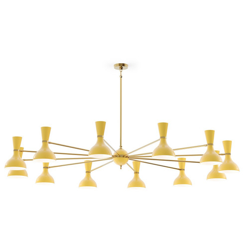 Clare 12 Light Chandelier in Modern Brass w/Sunset Painted (165|SU12SU)