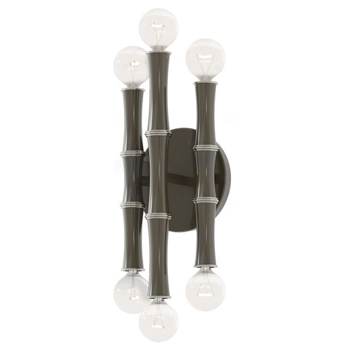 Kane Six Light Wall Sconce in Smokey Taupe w/Polished Nickel (165|ST76)