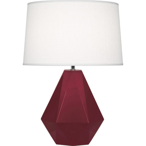 Delta One Light Table Lamp in Sugar Plum Glazed Ceramic w/Polished Nickel (165|SM930)