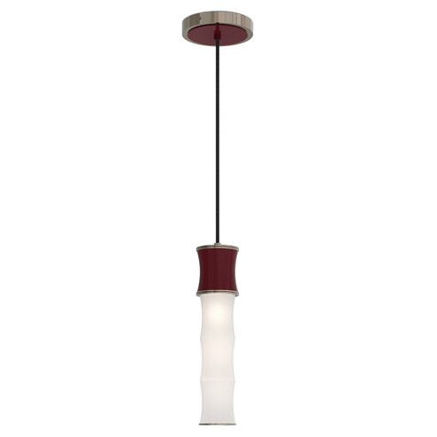 Kane One Light Pendant in Sugar Plum w/Polished Nickel (165|SM86)