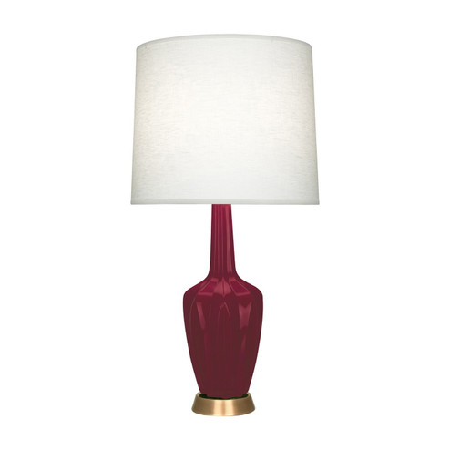 Small Emma One Light Accent Lamp in Sugar Plum Glazed Ceramic w/Warm Brass (165|SM36)