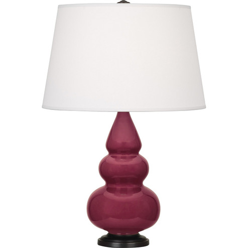 Small Triple Gourd One Light Accent Lamp in Sugar Plum Glazed Ceramic w/Deep Patina Bronze (165|SM31X)