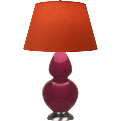 Double Gourd One Light Table Lamp in Sugar Plum Glazed Ceramic w/Antique Silver (165|SM22T)