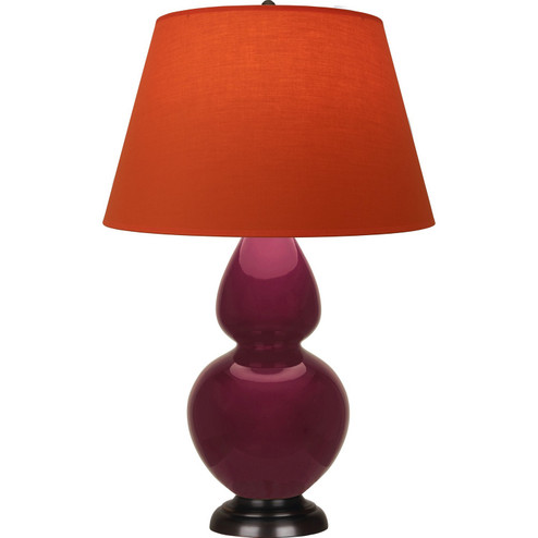 Double Gourd One Light Table Lamp in Sugar Plum Glazed Ceramic w/Deep Patina Bronze (165|SM21T)