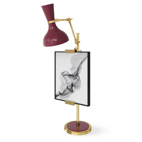 Clare One Light Table Easel in Modern Brass w/Sugar Plum Painted (165|SM14SM)