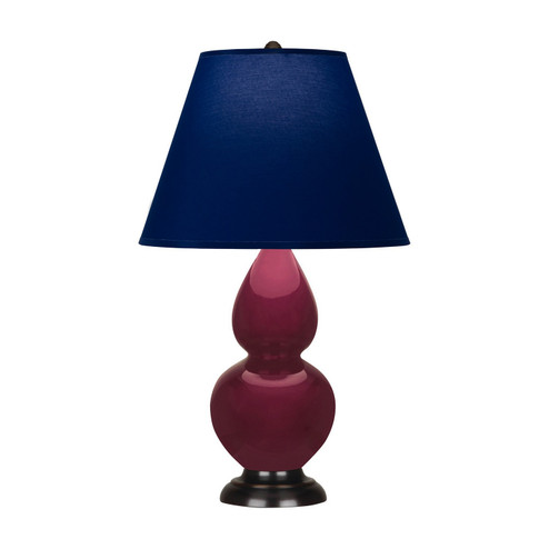 Small Double Gourd One Light Accent Lamp in Sugar Plum Glazed Ceramic w/Deep Patina Bronze (165|SM11N)