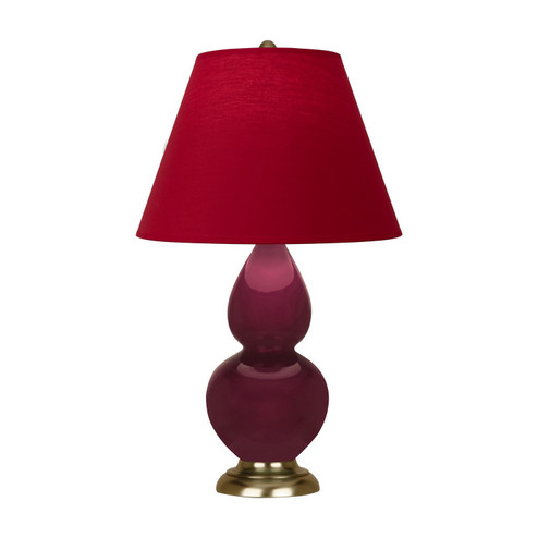 Small Double Gourd One Light Accent Lamp in Sugar Plum Glazed Ceramic w/Antique Natural Brass (165|SM10R)