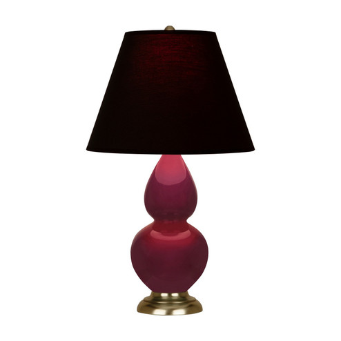 Small Double Gourd One Light Accent Lamp in Sugar Plum Glazed Ceramic w/Antique Natural Brass (165|SM10K)