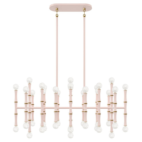 Kane 42 Light Chandelier in Rose Water w/Modern Brass (165|RW77)