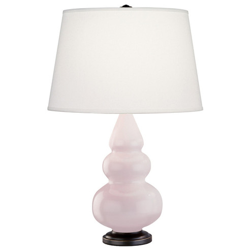 Small Triple Gourd One Light Accent Lamp in Rose Water Glazed Ceramic w/Deep Patina Bronze (165|RW31X)