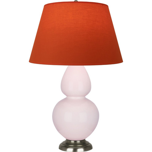 Double Gourd One Light Table Lamp in Rose Water Glazed Ceramic w/Antique Silver (165|RW22T)