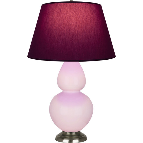 Double Gourd One Light Table Lamp in Rose Water Glazed Ceramic w/Antique Silver (165|RW22P)
