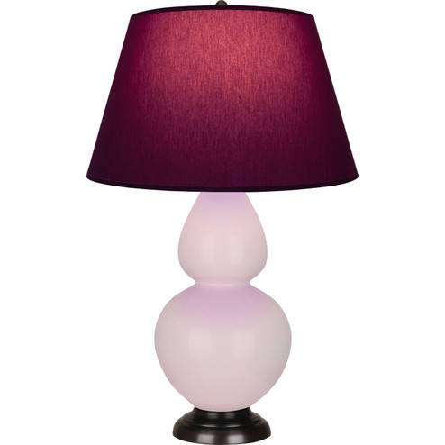 Double Gourd One Light Table Lamp in Rose Water Glazed Ceramic w/Deep Patina Bronze (165|RW21P)