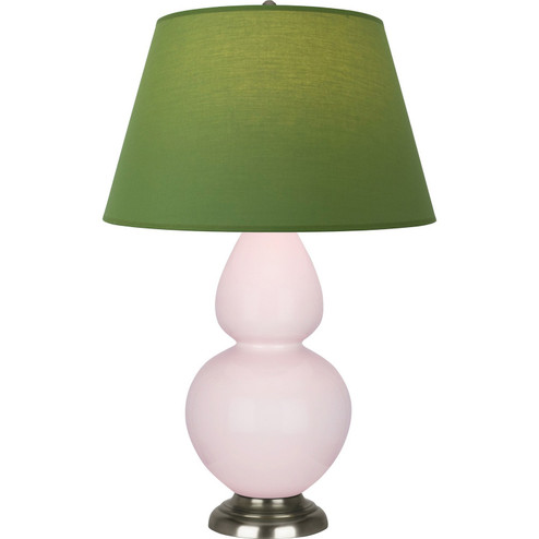 Double Gourd One Light Table Lamp in Rose Water Glazed Ceramic w/Antique Silver (165|RW22G)