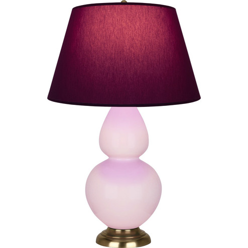 Double Gourd One Light Table Lamp in Rose Water Glazed Ceramic w/Antique Natural Brass (165|RW20P)