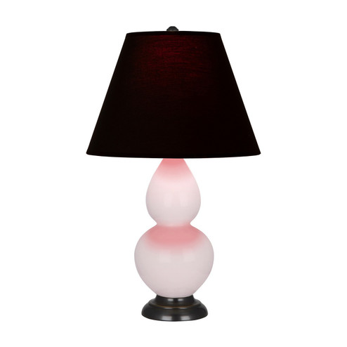 Small Double Gourd One Light Accent Lamp in Rose Water Glazed Ceramic w/Deep Patina Bronze (165|RW11K)