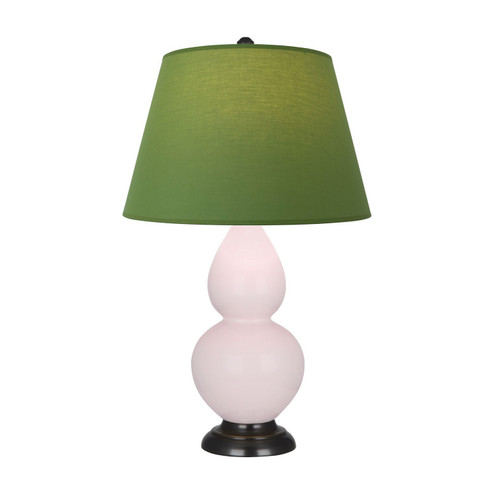 Small Double Gourd One Light Accent Lamp in Rose Water Glazed Ceramic w/Deep Patina Bronze (165|RW11G)