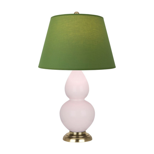 Small Double Gourd One Light Accent Lamp in Rose Water Glazed Ceramic w/Antique Natural Brass (165|RW10G)