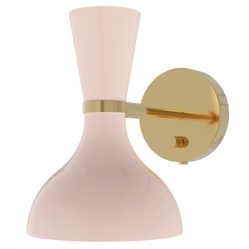 Clare One Light Wall Sconce in Modern Brass w/Rose Water Painted (165|RW05RW)