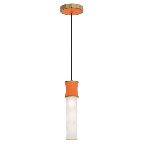 Kane One Light Pendant in Pumpkin w/Modern Brass (165|PM85)
