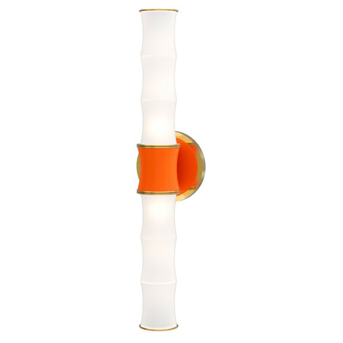 Kane Two Light Wall Sconce in Pumpkin w/Modern Brass (165|PM83)