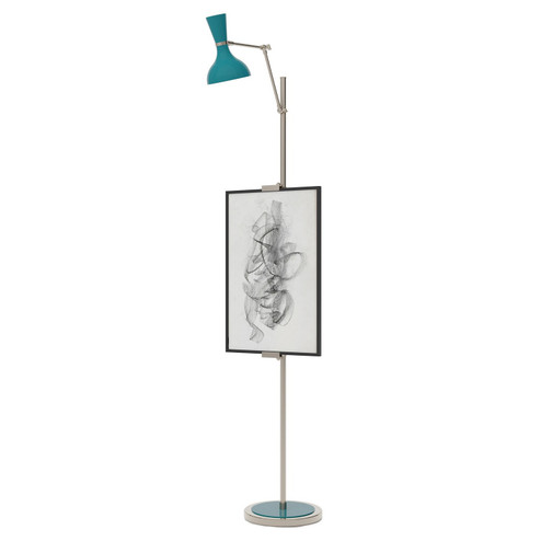 Clare One Light Floor Easel in Polished Nickel w/Peacock Painted (165|PC17PC)