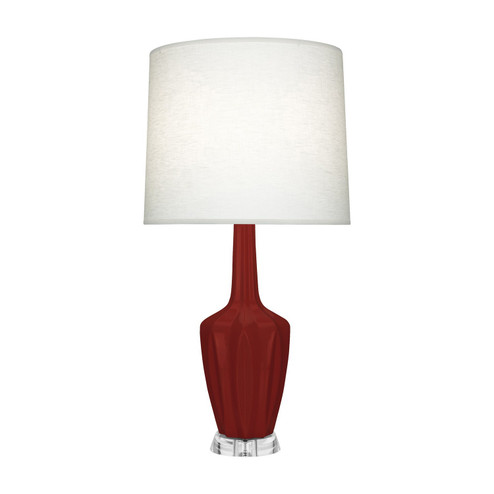 Small Emma One Light Accent Lamp in Oxblood Glazed Ceramic w/Polished Nickel (165|OX35)