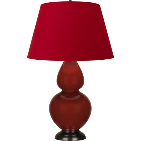 Double Gourd One Light Table Lamp in Oxblood Glazed Ceramic w/Deep Patina Bronze (165|OX21R)