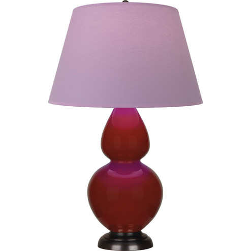 Double Gourd One Light Table Lamp in Oxblood Glazed Ceramic w/Deep Patina Bronze (165|OX21L)