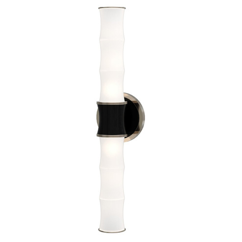 Kane Two Light Wall Sconce in Obsidian w/Polished Nickel (165|OS84)