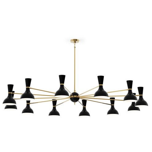 Clare 12 Light Chandelier in Modern Brass w/Obsidian Painted (165|OS12OS)