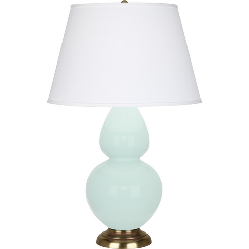 Double Gourd One Light Table Lamp in Mint Glazed Ceramic w/Antique Natural Brass (165|MN20X)