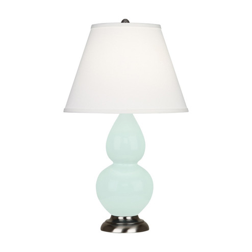 Small Double Gourd One Light Accent Lamp in Mint Glazed Ceramic w/Antique Silver (165|MN12X)