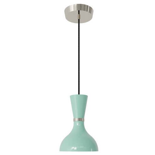 Clare One Light Pendant in Polished Nickel w/Mint Painted (165|MN02MN)