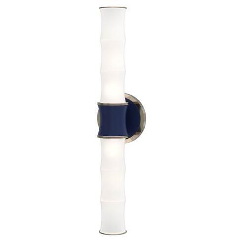 Kane Two Light Wall Sconce in Matte Midnight Blue w/Polished Nickel (165|MMB84)