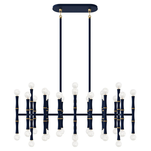 Kane 42 Light Chandelier in Matte Midnight Blue w/Modern Brass (165|MMB77)
