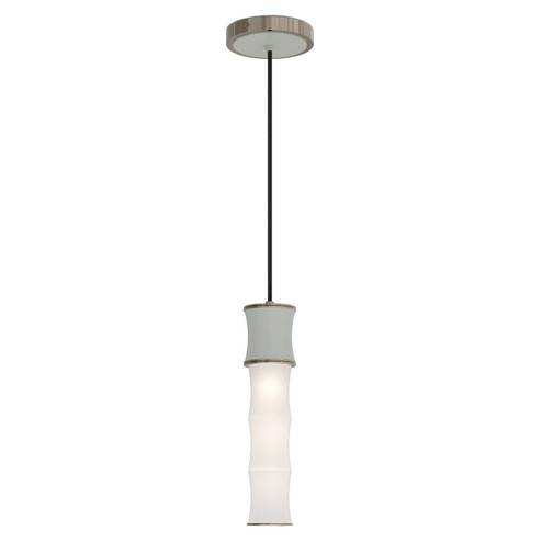 Kane One Light Pendant in Matte Celadon w/Polished Nickel (165|MCL86)