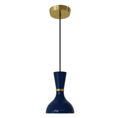 Clare One Light Pendant in Modern Brass w/Midnight Blue Painted (165|MB01MB)