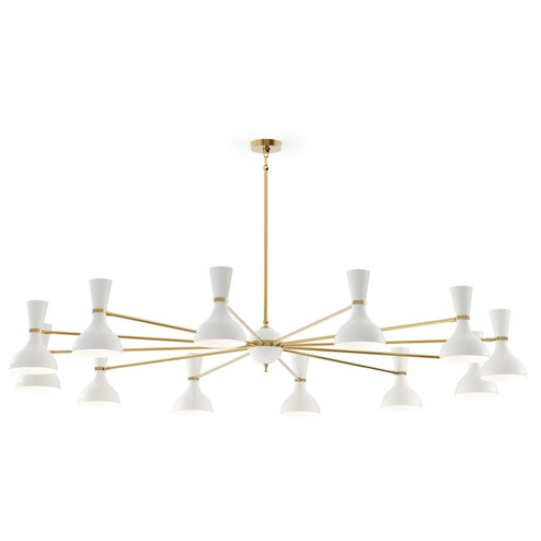Clare 12 Light Chandelier in Modern Brass w/Lily Painted (165|LY12LY)