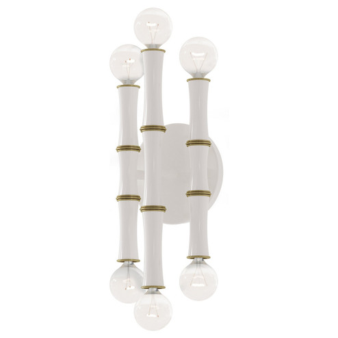 Kane Six Light Wall Sconce in Daisy w/Modern Brass (165|DY75)
