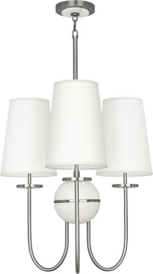 Fineas Three Light Chandelier in Dark Antique Nickel w/Alabaster Stone (165|1419)